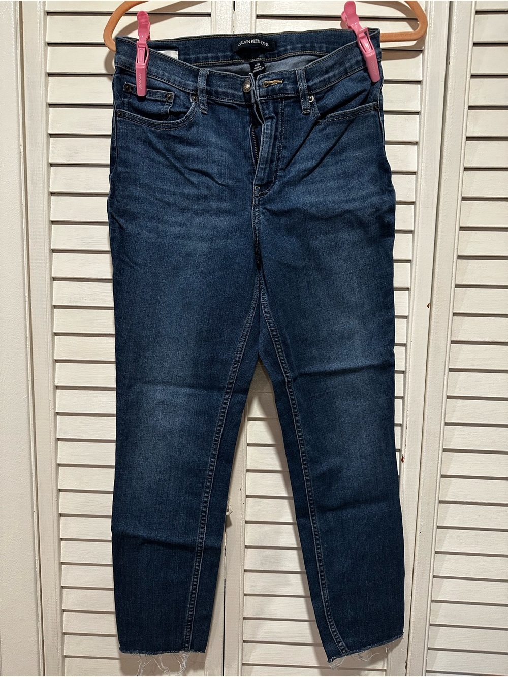 Calvin Klein Jeans High Rise Skinny Dark Blue Denim